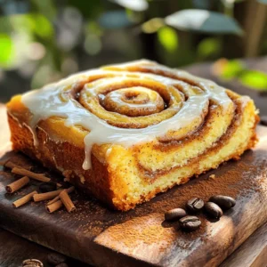 - 2 cups all-purpose flour - 1 cup granulated sugar - 1/2 cup unsalted butter, softened - 2 large eggs - 1 cup buttermilk - 1 teaspoon vanilla extract - 1/2 cup brown sugar, packed - 2 teaspoons ground cinnamon - 2 tablespoons unsalted butter, melted - 1 cup powdered sugar - 2 tablespoons milk - 1/2 teaspoon vanilla extract To create the perfect Bakery-Style Cinnamon Roll Coffee Cake, you need fresh, quality ingredients. The main ingredients form a rich and moist base. You start with all-purpose flour for structure. Granulated sugar gives sweetness. Softened butter adds a creamy texture. Eggs bind everything together, while buttermilk creates moistness and flavor. A hint of vanilla extract rounds out the taste. The cinnamon swirl filling is what makes this cake special. Brown sugar adds a deep flavor, while ground cinnamon gives that classic taste. Melted butter binds the filling and helps it swirl perfectly into the cake. Lastly, the glaze brings it all together. Powdered sugar makes it sweet and smooth. Milk thins it out just right, while more vanilla extract boosts the flavor. Use quality ingredients for the best taste. Each component plays a key role in making your coffee cake stand out. - Preheat the oven to 350°F (175°C). - Grease and flour a 9x13-inch baking pan. Preheating your oven is key. It ensures the cake bakes evenly. Greasing and flouring the pan helps the cake come out easily. You want to avoid sticking. - Combine flour, sugar, baking powder, baking soda, and salt. I start with a large bowl. Add the flour, sugar, baking powder, baking soda, and salt. Whisk them together well. This step is important for a light and fluffy cake. - Mix together the eggs, buttermilk, and vanilla extract. - Combine wet and dry mixtures without overmixing. In another bowl, whisk the eggs, buttermilk, and vanilla extract. Pour this into the dry mixture. Mix gently until just combined. Do not overmix! This keeps your cake soft. - Combine brown sugar, cinnamon, and melted butter. In a small bowl, mix the brown sugar and cinnamon. Add the melted butter and stir until crumbly. This filling gives the cake its sweet twist. - Layering batter and filling in the baking pan. - Creating a marbled effect with swirls. Pour half of the batter into your pan. Spread it evenly. Then, sprinkle half of the cinnamon filling on top. Add the rest of the batter and swirl in the remaining filling gently. This makes a beautiful marbled look. - Bake for 30-35 minutes. - Preparing and drizzling the glaze. Bake your cake for 30 to 35 minutes. A toothpick should come out clean when it’s done. While it bakes, mix the powdered sugar, milk, and vanilla for the glaze. Adjust the thickness as needed. Once the cake cools a bit, drizzle the glaze on top. Enjoy! - Avoid overmixing for a tender texture: Mix the batter just until wet. If you mix too much, the cake can be tough. It’s okay to see some lumps! - Ensuring even baking with proper pan preparation: Always grease and flour your baking pan. This step helps the cake rise evenly and prevents sticking. - Serving suggestions for an elegant presentation: Serve the coffee cake on a rustic wooden board. A nice touch is to drizzle the glaze on top. - Garnishing with cinnamon and coffee beans: Sprinkle some cinnamon on top and add a few coffee beans. This makes the cake look fancy and inviting. - What to do if the cake is too dry or dense: If this happens, your oven may be too hot. Try baking at a lower temp next time. Adding a bit more buttermilk can help too. - How to adjust baking times based on oven variations: Every oven is different. Check the cake a few minutes early to avoid overbaking. A toothpick should come out clean from the center. {{image_2}} You can add a tasty twist to your coffee cake by mixing in chopped nuts. I love using pecans or walnuts. Just chop them up and sprinkle them into the filling. This adds a nice crunch and depth of flavor. The nuts blend well with the sweet cinnamon filling. You can even toast them lightly for a richer taste. Try it next time you bake! If you are a chocolate lover, you can make a chocolate swirl version. Just add cocoa powder to the batter or the filling. Mix in about 1/4 cup of cocoa powder with your dry ingredients. This gives the cake a rich, chocolatey flavor. Swirl the chocolate filling in with the cinnamon filling for a fun, marbled look. It’s a great way to enjoy two flavors in one bite! Fruits can bring a fresh and juicy taste to your coffee cake. I like adding fresh apples or blueberries. Simply chop the apples into small pieces or use whole blueberries. Fold them into the batter before baking. This not only adds moisture but also makes each bite fruity and delicious. You can even sprinkle some cinnamon on the fruits for extra flavor. To store your Cinnamon Roll Coffee Cake, first let it cool completely. Then, cut it into squares. Place the squares in an airtight container. This keeps the cake moist and fresh. You can also wrap it tightly in plastic wrap. This method prevents air from drying it out. Use a container that fits the cake well. A square or rectangular container works great. If you have a lot of cake, use multiple containers. Freezing the Cinnamon Roll Coffee Cake is easy. Start by letting the cake cool fully. After it cools, slice it into squares. Wrap each piece in plastic wrap. This helps keep the cake fresh in the freezer. Then, place the wrapped pieces in a freezer-safe bag. Make sure to remove as much air as possible. When you’re ready to eat, take out a piece. Let it thaw in the fridge overnight. To reheat, place it in the microwave for about 15-20 seconds. You can also warm it in the oven at 350°F (175°C) for about 10 minutes. At room temperature, the cake stays fresh for about 3 days. Keep it covered to avoid drying out. In the fridge, it can last up to a week. Just remember to keep it in an airtight container. This helps maintain its flavor and texture. This coffee cake tastes like cinnamon rolls due to its rich flavors and soft texture. The brown sugar and cinnamon filling creates that warm, sweet taste you find in cinnamon rolls. The cake itself is moist and fluffy, similar to the dough of a cinnamon roll. The glaze adds a touch of sweetness that ties everything together, making each bite feel like a special treat. Yes, you can use self-rising flour. If you do, skip the baking powder and baking soda in the recipe. Self-rising flour already contains these leavening agents. You might need to adjust the salt too since self-rising flour has added salt. Start with half the salt and taste as you go. To make this coffee cake dairy-free, swap buttermilk for almond milk or oat milk. Add one tablespoon of vinegar to mimic buttermilk's tangy flavor. For the butter, use coconut oil or a dairy-free butter substitute. This keeps the cake moist and flavorful without dairy. In this blog post, I shared how to make a delicious Cinnamon Roll Coffee Cake. You learned about the essential ingredients, mixing methods, and tips for perfect baking. Each step ensures a soft, swirled cake that tastes like a treat. You can even customize it with nuts or fruit. Remember to store leftovers properly and enjoy them later. With these tips, you’ll bake a cake that everyone loves. Now, go ahead and try this easy recipe. You'll impress your friends and family!