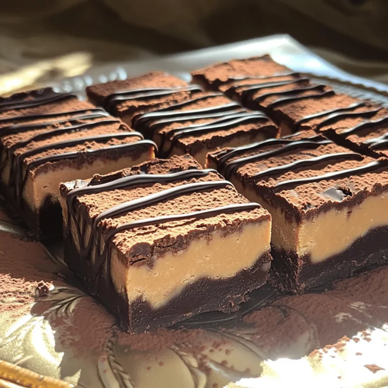 When making peanut butter fudge, you need a few simple ingredients. Each one plays a key role in the taste and texture. Here’s what you will need: - 1 cup creamy peanut butter - 1 cup powdered sugar - 1/2 cup unsweetened cocoa powder - 1/4 cup unsalted butter (softened) - 1 teaspoon vanilla extract - 1/4 cup chocolate chips (for drizzling) - Pinch of salt Now, let’s break down why these ingredients matter: - Creamy peanut butter gives the fudge its rich, nutty flavor. It also adds creaminess. Choose a good brand for the best taste. - Powdered sugar sweetens the fudge and helps it achieve the right consistency. It dissolves easily, ensuring a smooth finish. - Unsweetened cocoa powder adds a deep chocolate flavor. It balances the sweetness and makes the fudge extra special. - Unsalted butter is key for a soft, fudgy texture. Softening it first makes mixing easier and helps blend all the ingredients well. - Vanilla extract enhances the flavors. It adds warmth and depth to the fudge. - Chocolate chips are for drizzling on top. They give a nice finish and extra chocolatey goodness. - A pinch of salt brings out all the flavors. It helps balance the sweetness, making each bite even better. Using these ingredients, you can create a simple yet delightful treat. The combination of flavors works well together, making this fudge a favorite for many. - Line an 8x8 inch baking dish with parchment paper. - Leave some overhang on the sides. This helps with easy removal later. - In a bowl, combine 1 cup of creamy peanut butter and 1/4 cup of softened butter. - A hand mixer works best for this step. It makes the mixture smooth and creamy. - Gradually add 1 cup of powdered sugar, 1/2 cup of cocoa powder, and a pinch of salt. - Mix well until you reach a thick, fudgy consistency. This step is key for texture. - Stir in 1 teaspoon of vanilla extract carefully. - Ensure it blends fully for the best flavor. - Pour the fudge mixture into the prepared baking dish. - Use a spatula to spread it evenly across the dish. - Place the dish in the fridge for 1-2 hours. - Chill until the fudge is firm to the touch. - Melt 1/4 cup of chocolate chips in a small bowl. - Use the microwave in 30-second intervals, stirring each time to prevent burning. - Once set, lift the fudge using the parchment overhang. - Cut it into squares for serving. - For a nice touch, arrange the squares on a plate and add a dusting of cocoa powder or nuts. To get the best texture and flavor in your fudge, follow these steps. First, make sure your peanut butter is creamy. This helps the fudge stay smooth. Use softened butter, too. It mixes better and gives a nice, rich taste. When you add the dry ingredients, do it slowly. This avoids clumps and helps create a thick, fudgy mix. Mixing well after each addition is key. Do not rush this step! Many people make simple mistakes when making fudge. One common error is mismeasuring the ingredients. Too much sugar can make it too sweet. Too little cocoa can dull the chocolate flavor. Always use measuring cups. Follow the recipe closely for the best results. Another mistake is not mixing enough. If you don’t mix well, the fudge may not set right. Make sure everything is combined before chilling. Want to add a twist to your fudge? Here are some fun ideas. You can mix in a pinch of cinnamon or nutmeg for warmth. Want a salty kick? Try adding sea salt on top after drizzling the chocolate. You can also fold in crushed nuts or mini marshmallows. These extras add texture and flavor. Be creative! {{image_2}} If you want a nut-free version, try sun butter or soy nut butter. Both give a similar taste and texture. Sun butter has a hint of sweetness. It's a great choice for schools or nut-free zones. You can make your fudge even better! Try adding crushed nuts, like almonds or walnuts. They add crunch and flavor. A sprinkle of sea salt on top can bring out the sweetness. It creates a nice contrast to the fudge. For a vegan option, swap the butter for coconut oil. Use a dairy-free chocolate for drizzling. This way, you keep it plant-based without losing flavor. If you're gluten-free, just check your sugar and cocoa for any gluten. Most brands are safe to use. To keep your peanut butter fudge fresh, follow these steps: - Use an airtight container: This helps prevent air from drying out the fudge. - Layer with parchment paper: If you stack pieces, place parchment between them to avoid sticking. - Store in a cool, dark place: A pantry or cupboard works well. You can freeze peanut butter fudge to enjoy later. Here’s how: 1. Cut fudge into squares: This makes it easy to grab a piece. 2. Wrap each piece: Use plastic wrap or foil to cover each square tightly. 3. Place in a freezer bag: Store all wrapped pieces in a zip-top bag for extra protection. 4. Label with a date: This helps you remember when you froze it. Fudge can last a while, but check for these signs that it has gone bad: - Dry or hard texture: If it feels too hard, it may not taste good. - Off smell: A sour or strange smell means it’s time to toss it. - Discoloration: Any mold or unusual colors are signs of spoilage. Keep these tips in mind to enjoy your sweet treat longer! To make fudge set faster, chill it in a colder part of your fridge. You can also use a shallow dish to spread the fudge out. This increases the surface area and helps it chill quicker. If you are in a hurry, try placing the dish in the freezer for a short time. Just be careful not to freeze it solid. Check it every 10 minutes to ensure it doesn’t get too hard. Yes, you can use natural peanut butter. However, it may change the fudge's texture. Natural peanut butter is often runnier and may make the fudge softer. If you go this route, try adding a bit more powdered sugar to help firm it up. You can also reduce the butter slightly to balance it out. The taste will still be rich and delicious! If your fudge is too crumbly, you can fix it by melting it gently. Place it in a microwave-safe bowl and heat it for a few seconds. Stir it as it warms and add a little milk or cream. This will help bind it together. Once smooth, pour it back into the dish and chill again. It should set nicely this time. Peanut butter fudge is easy and fun to make. You just need a few simple ingredients and follow the steps carefully. From mixing the base to chilling and cutting, each step matters. Remember to avoid common mistakes to achieve the best texture. You can also try new flavors or adapt the recipe for different diets. Store your fudge right to keep it fresh for longer. Enjoy your tasty treat and share it with friends!