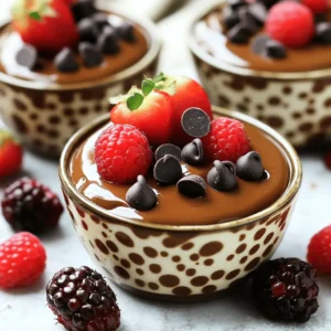 - 1 cup cottage cheese - 1/2 cup unsweetened cocoa powder - 1/4 cup honey or maple syrup Cottage cheese gives this pudding a creamy base. It is high in protein and blends well. Unsweetened cocoa powder adds rich chocolate taste without extra sugar. Honey or maple syrup is your sweet choice. You can pick what you like best. - 1/4 cup almond milk (or milk of choice) - 1 teaspoon vanilla extract - 1/4 cup dark chocolate chips (for topping) Almond milk makes the pudding smooth and creamy. You can use any milk you prefer. Vanilla extract adds a nice flavor boost. Dark chocolate chips on top give a fun crunch. They also add more chocolate flavor. - Fresh berries (for garnish) - Pinch of salt Fresh berries add color and a fruity touch. You can use strawberries, raspberries, or blueberries. A pinch of salt balances the sweetness. It makes the chocolate flavor pop. - Combine 1 cup of cottage cheese and 1/2 cup of unsweetened cocoa powder in a blender. - Add 1/4 cup of honey or maple syrup, 1/4 cup of almond milk, 1 teaspoon of vanilla extract, and a pinch of salt. - Blend on high speed until the mix is smooth. Make sure you do not have lumps. - Once blended, transfer the mixture into bowls or dessert cups. - Chill the bowls in the refrigerator for at least 30 minutes. This helps the pudding set and flavors mix well. - Before serving, sprinkle 1/4 cup of dark chocolate chips on top. - Garnish with fresh berries if you like. These add a nice touch of color and flavor. To make a smooth and creamy pudding, blend the cottage cheese well. Start with the cottage cheese and cocoa powder in your blender. Add honey or maple syrup, almond milk, and vanilla extract. Blend on high, checking for lumps. If you find any, keep blending. You can adjust the sweetness to fit your taste. After blending, taste the pudding. If it’s not sweet enough, add a bit more honey or maple syrup. Blend again to mix the extra sweetness. Pair your pudding with fresh fruits to add color and taste. Berries like strawberries, raspberries, or blueberries work great. They bring a nice tartness that balances the rich chocolate flavor. For special occasions, try presenting the pudding in clear dessert cups. Layer it with fresh fruit or sprinkle some nuts on top. You can also add a dollop of whipped cream for a fun twist. Cottage cheese is a great source of protein. It helps you feel full and supports muscle health. It also has calcium, which is good for your bones. Using dark chocolate adds antioxidants. These may help keep your heart healthy. Dark chocolate can also boost your mood and energy levels, making this treat both tasty and good for you. {{image_2}} You can change the sweetener in this pudding. Agave or stevia works well. If you want it sugar-free, choose a zero-calorie sweetener. Just remember to adjust the amount. Start with less and taste along the way. Adding flavor can make this pudding even better. Almond or coconut extract can add a nice twist. Just a few drops will do. You can also mix in peanut butter or any nut butter you like. This will add creaminess and a rich taste. If you want a vegan option, swap the cottage cheese with coconut yogurt. For a lactose-free treat, use lactose-free cottage cheese. Both options keep the rich taste while meeting different diets. Adjust the recipe to fit your needs, and enjoy! To store leftovers, place the pudding in an airtight container. This keeps it fresh and tasty. When stored properly, the pudding lasts for about 3 to 5 days in the fridge. Make sure to cover it well to prevent it from absorbing other flavors. Yes, you can freeze cottage cheese chocolate pudding! To do this, pour it into freezer-safe containers. Leave some space at the top, as it may expand when frozen. The pudding can last up to two months in the freezer. To thaw, move the pudding to the fridge for several hours or overnight. When ready to serve, stir it well to restore the creamy texture. If it feels too thick, add a splash of milk to smooth it out. To restore texture, avoid microwaving directly. Instead, place the pudding in a bowl and warm it gently on the stove over low heat. Stir often until it reaches your desired warmth. This method helps keep it creamy and delicious. Yes, you can use full-fat cottage cheese. It makes the pudding creamier and richer. The taste stays the same, but the texture feels more smooth. If you like a thicker pudding, full-fat cottage cheese is a great choice. Just blend it well to avoid lumps. If you want to change the flavor, you can use carob powder. It gives a sweet, mild taste. You could also try using dark chocolate instead. Just melt it first and mix it into your pudding. Another option is to use extra dark chocolate for a bolder flavor. You can store this pudding in the fridge for up to three days. Keep it in an airtight container to keep it fresh. If it gets too thick, just stir in a little milk before serving. This way, you enjoy it longer! This blog post covered how to make a delicious chocolate pudding using cottage cheese. I shared key ingredients, step-by-step instructions, and helpful tips to enhance your dish. You learned about ingredient variations and smart storage methods. In the end, this chocolate pudding is easy to make and can suit many diets. I encourage you to try different flavors and toppings. Enjoy creating your own unique version and savoring each bite!