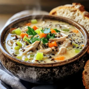 - 1 lb boneless, skinless chicken breasts - 1 cup wild rice, rinsed - 4 cups chicken broth - 1 cup diced carrots - 1 cup diced celery - 1 cup chopped onion - 2 cloves minced garlic - 1 teaspoon dried thyme - 1 teaspoon dried rosemary - 1 bay leaf - Salt and pepper to taste - 1 cup heavy cream or coconut cream - 2 tablespoons olive oil - Fresh parsley for garnish The main ingredients in this soup make it hearty and filling. The chicken breasts provide protein, while wild rice adds a nice texture. The chicken broth gives a rich flavor that ties everything together. For the vegetables, I like using fresh carrots, celery, and onions. They bring sweetness and crunch. Garlic adds depth and warmth to the soup. The thyme and rosemary bring an earthy aroma that lifts the dish. A bay leaf adds a subtle layer of flavor. For creaminess, you can use either heavy cream or coconut cream. The latter is great for a lighter option. The olive oil adds richness, and fresh parsley gives a pop of color. It also adds a fresh taste as a garnish. Having these ingredients ready makes cooking easier and more fun. Each bite of this soup warms your soul, making it a perfect comfort food. Start by seasoning the chicken breasts with salt and pepper. This simple step boosts flavor. Place the seasoned chicken at the bottom of the slow cooker. This lets the juices soak into the meat as it cooks. Next, you’ll add the veggies. Pour in one cup of diced carrots, one cup of diced celery, and one cup of chopped onion. These add color and nutrition. Don’t forget to add two cloves of minced garlic. Finally, sprinkle in one cup of rinsed wild rice. This rice will give the soup its hearty texture. Now, pour in four cups of chicken broth. This broth forms the soup’s base, so choose a good quality one. Add one teaspoon of dried thyme, one teaspoon of dried rosemary, and one bay leaf. Stir gently to mix all the flavors together. Cover the slow cooker and set it to low for 6-8 hours. If you’re short on time, you can set it to high for 4-5 hours. The goal is to cook until the chicken is tender and the rice is fully cooked. Once the cooking is done, remove the chicken breasts. Use two forks to shred the chicken into bite-sized pieces. Return the shredded chicken to the pot. Then, stir in one cup of heavy cream. This adds a rich, creamy texture. Let the soup warm on low for an extra 15 minutes. Before serving, taste the soup. Adjust seasoning with salt and pepper as needed. Don’t forget to remove the bay leaf! To make this soup taste great, start with salt and pepper. I suggest adding a little salt first, then tasting. You can always add more later. For pepper, add a pinch and adjust to your liking. Fresh herbs can really boost the flavor. Try adding some fresh thyme or rosemary if you have them. This will make your soup even more aromatic and tasty. If you want a lighter soup, you can swap heavy cream for coconut cream. Coconut cream gives a nice flavor without the fat. You can also use milk or a non-dairy milk like almond or soy milk. Just add it slowly at the end to get the right creaminess. When serving this soup, I like to use big bowls. Top each bowl with fresh parsley for color. A sprinkle of black pepper adds a nice touch, too. This soup pairs well with crusty bread. It makes a perfect meal for chilly days. You can also serve it with a side salad for a fresh crunch. {{image_2}} You can switch up the protein in this soup. Try turkey instead of chicken for a different flavor. If you want a vegetarian option, use mushrooms or chickpeas. Both choices will give you a hearty meal. You can also change the rice. Brown rice adds a nutty taste. Quinoa is a great gluten-free choice. Both options will make your soup unique and tasty. If you enjoy a little heat, add peppers or spices. Jalapeños or crushed red pepper can spice things up. A dash of cayenne will also give it a kick. Just be careful not to add too much. Start small, and taste as you go. Use seasonal vegetables to keep things fresh. In spring, add asparagus or peas for color. In the fall, try adding pumpkin or butternut squash. Each season brings new flavors to explore. This way, your soup stays exciting all year round. To keep your leftover soup fresh, store it in an airtight container. Make sure it cools down first. Place it in the fridge for up to three days. When you are ready to enjoy it again, just reheat on the stove or in the microwave. If you want to save some for later, freezing works great. Let the soup cool completely before transferring it to freezer-safe bags or containers. Remove as much air as possible to prevent freezer burn. Label the containers with the date. You can freeze it for up to three months. When you’re ready to eat, thaw it in the fridge overnight. Reheat on the stove until hot. For the best taste, eat the soup within three days if stored in the fridge. If frozen, it’s best to use it within three months for optimal flavor. Always check for any off smells or changes in texture before enjoying. Yes, you can use frozen chicken in the slow cooker. Make sure to adjust the cooking time. If using frozen chicken, cook it on high for 5-6 hours or low for 7-8 hours. Using frozen chicken may take longer to reach a safe temperature. Always check the chicken's internal temperature. It should be at least 165°F (75°C). You can tell the soup is done when the chicken is tender and easily shredded. The rice should be soft and plump. If the chicken pulls apart easily with a fork, it is ready. Also, the soup should smell delicious and warm. Yes, you can make this soup dairy-free. Instead of heavy cream, use coconut cream or a cashew cream. Both options will keep the soup creamy and rich. You can also use almond milk or oat milk for a lighter version. Adjust the seasoning as needed for the best flavor. This blog post covered a delicious slow cooker chicken soup. You learned about the key ingredients, step-by-step instructions, and helpful tips. We explored variations to customize your soup for any taste. Proper storage ideas ensure your leftovers stay fresh and tasty. Enjoying this meal will warm your heart and fulfill your cravings. Try making it with your own spin to impress your family and friends. Your kitchen adventures can start today!