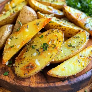 To make Air Fryer Garlic Herb Potato Wedges, gather these simple items: - 4 medium russet potatoes, scrubbed and cut into wedges - 3 tablespoons olive oil - 3 cloves garlic, minced - 1 teaspoon dried rosemary - 1 teaspoon dried thyme - 1 teaspoon paprika - 1 teaspoon onion powder - Salt and pepper to taste - Fresh parsley, chopped (for garnish) You can swap some ingredients if needed. Here are a few ideas: - Use sweet potatoes instead of russet potatoes for a sweeter taste. - Replace olive oil with avocado oil for a different flavor. - Fresh garlic can replace minced garlic; use one clove for each tablespoon. - For herbs, fresh rosemary or thyme can be used instead of dried. - If you want spice, add cayenne pepper instead of paprika. When you pick potatoes, look for firm ones without soft spots. Russet potatoes work best for this recipe because they get crispy well. Check for: - Smooth skin without blemishes. - Even size for uniform cooking. - Fresh potatoes will feel heavy for their size. Choosing quality potatoes makes a big difference in taste and texture. Start by washing your russet potatoes. Scrub them well to remove dirt. After that, cut each potato into wedges. Aim for even sizes. This helps them cook uniformly. The skin adds a nice crunch, so keep it on. In a large bowl, add the potato wedges. Pour in the olive oil. Then, add minced garlic, dried rosemary, thyme, paprika, and onion powder. Sprinkle salt and pepper to taste. Toss everything together until each wedge is coated well. This step is key for flavor. Preheat your air fryer to 400°F (200°C). Place the seasoned wedges in a single layer. If you have many wedges, cook them in batches. Air fry for 15 to 20 minutes. Remember to shake the basket halfway. This ensures even cooking and crispiness. When they turn golden brown, they are ready. Let them cool for a moment. Finally, garnish with chopped parsley before serving. Enjoy your crispy potato wedges! To get your potato wedges nice and crispy, follow these steps. First, soak the wedges in water for about 30 minutes. This removes excess starch. After soaking, dry them well with a towel. Then, coat them evenly with olive oil and spices. An even layer helps them crisp up better. Soggy wedges can ruin your meal. To avoid this, do not overcrowd the air fryer basket. If you pile them up, they will steam instead of fry. Cook in batches if needed. Also, remember to shake the basket halfway through. This allows hot air to circulate and cook all sides. Here are some best practices for air frying your potato wedges. Always preheat your air fryer for best results. A hot fryer helps achieve a crunchy outside. Use a light coating of oil, not too much. Too much oil can lead to sogginess. Finally, check on your wedges as they cook. Each air fryer is different, and cooking times may vary. {{image_2}} Want some heat? Add cayenne pepper or crushed red pepper flakes to the mix. Just one teaspoon will spice things up. I love to balance the heat with a touch of honey or brown sugar. This gives the wedges a sweet and spicy kick that is hard to resist. You can even serve them with a cooling yogurt dip. It’s a perfect match! For a cheesy twist, stuff the wedges with cheese. Cut a slit in the wedges and fill them with cheddar or mozzarella. Use a toothpick to hold the wedges together. After air frying, the cheese melts and creates a gooey center. You can sprinkle some extra cheese on top before cooking for an even cheesier bite. Trust me, this version is a crowd-pleaser! Don't stop at garlic and herbs! You can try new flavors to keep things fun. Consider using Italian seasoning for a classic taste. BBQ seasoning adds a smoky flavor. Try lemon zest for a fresh touch. You can also use ranch dressing mix for a zesty kick. The key is to mix and match your favorite flavors. Experiment until you find your perfect wedge! To keep your leftover potato wedges fresh, let them cool first. Once cool, place them in an airtight container. You can store them in the fridge for up to three days. This method helps keep the flavor and texture. Reheating is easy! Preheat your air fryer to 350°F (175°C). Place the wedges in the basket in a single layer. Heat for about 5 to 7 minutes. This will restore their crispiness and warmth. You can also use an oven if you prefer. You can freeze these wedges for later meals. After cooking, let them cool completely. Arrange them in a single layer on a baking sheet. Freeze for about an hour. Once they are firm, transfer them to a freezer bag. They can last up to three months in the freezer. When ready to eat, follow the reheating instructions. This makes meal prep easy and fun! Yes, you can use other types of potatoes for this recipe. Yukon gold and sweet potatoes work well, too. Each type brings a unique flavor. Yukon golds are creamy and rich. Sweet potatoes add a hint of sweetness. Different potatoes can change the texture and taste of your wedges. Experiment with what you like best! To get extra crispy potato wedges, I suggest cooking them for 20-25 minutes. Make sure to shake the basket halfway through. This helps them cook evenly. If they are not as crispy as you want, add a few more minutes. Just keep an eye on them to prevent burning. The goal is a golden brown finish! Yes, you can definitely make these wedges in a traditional oven. Preheat your oven to 425°F (220°C). Spread the wedges on a baking sheet in a single layer. Bake for about 30-35 minutes. Flip them halfway to ensure even cooking. You may need to adjust the time based on your oven. Enjoy that crispy goodness! This guide covered everything about making tasty air fryer potato wedges. We looked at ingredients, cooking steps, and helpful tips for crispiness. Remember, you can swap ingredients for your taste. With variations, you can try spicy or cheesy options. Store leftovers easily for quick meals later. I hope you enjoy making these wedges as much as I do! Happy cooking!
