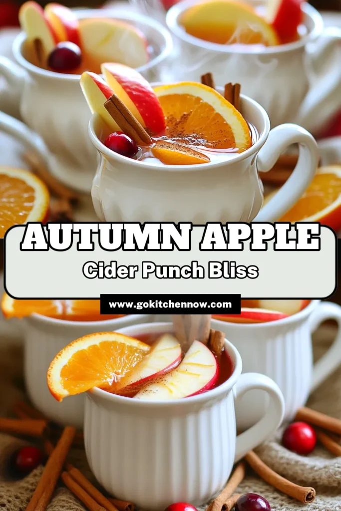 Warm up your gatherings with this cozy autumn apple cider punch recipe! Packed with flavors from apple cider, cranberry juice, and a hint of spices, this delightful drink is perfect for chilly days. With a touch of fizz and fresh fruit slices, it’s sure to impress your guests. Ready in just 30 minutes, it's an easy treat for any occasion. Click through to discover the full recipe and impress your friends! #AppleCiderPunch #AutumnDrinks #FallRecipes #CozyBeverages