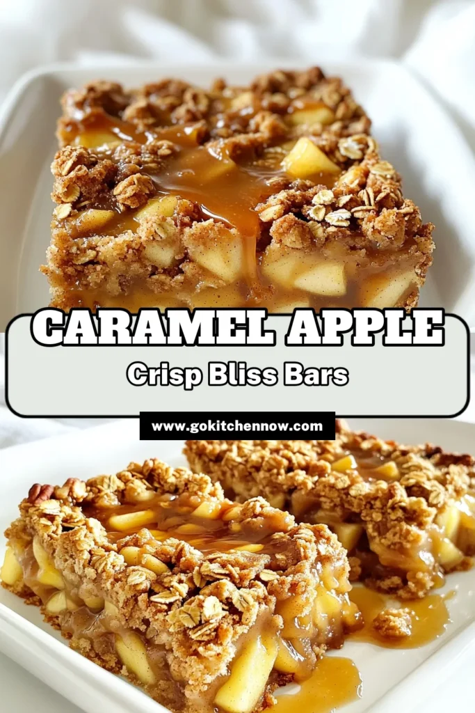 Indulge in the perfect fall treat with these delicious Caramel Apple Crisp Bars! Loaded with diced apples, sweet caramel, and a crumbly oat topping, these bars are sure to delight your taste buds. They’re easy to make and great for sharing at gatherings. Don’t miss out on this mouthwatering recipe—click through to explore how to create this irresistible dessert! #CaramelAppleCrispBars #FallBaking #AppleDessert #SweetTreats