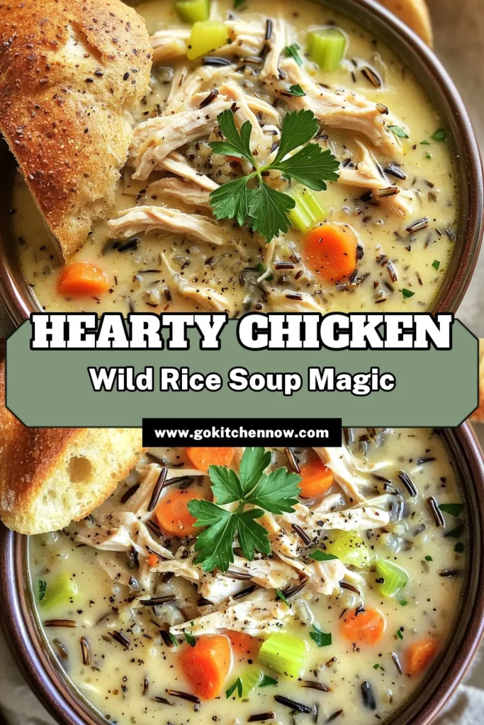 Warm up with this cozy slow cooker chicken wild rice soup that's perfect for chilly days! Packed with tender chicken, hearty wild rice, and aromatic herbs, this creamy recipe is both comforting and easy to make. Simply toss everything in your slow cooker and let it work its magic while you're busy. Don't miss out on creating this delicious meal for your family—click to explore the full recipe now! #SlowCookerSoup #ChickenWildRice #ComfortFood #CozyEats