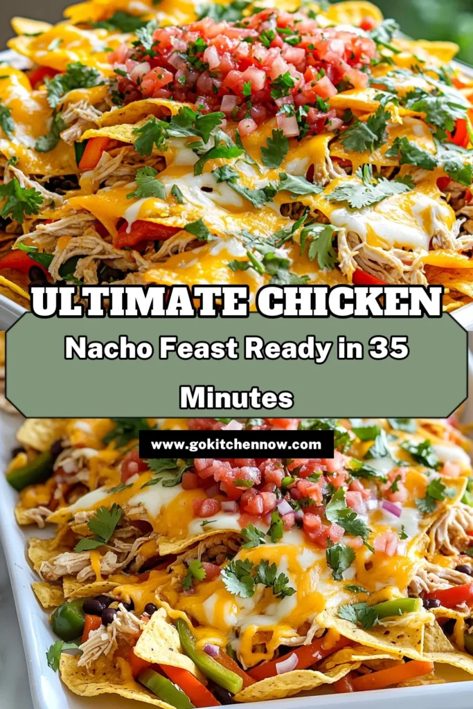 Elevate your snack game with these irresistible Sheet-Pan Chicken Fajita Nachos! Packed with shredded chicken, colorful bell peppers, and gooey cheese, this easy recipe is perfect for game day or family nights. Discover how to make this delicious dish in just 35 minutes. Don’t miss out on impressing your friends and family—click through to explore the full recipe now! #SheetPanNachos #ChickenFajitas #EasyRecipes #SnackIdeas