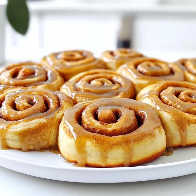 - 2 cups all-purpose flour - 1/4 cup granulated sugar - 1 packet (2 1/4 teaspoons) active dry yeast - 1/2 teaspoon salt - 1 teaspoon ground cardamom - 1 teaspoon ground cinnamon - 1/2 teaspoon ground ginger - 1/4 teaspoon ground cloves - 1/2 cup milk, warmed - 1/4 cup unsalted butter, melted - 1 large egg - For the filling: - 1/4 cup brown sugar, packed - 2 tablespoons ground cinnamon - 2 tablespoons unsalted butter, softened - For the chai glaze: - 1 cup powdered sugar - 2 tablespoons brewed chai tea (cooled) - 1/2 teaspoon vanilla extract When measuring flour, spoon it into the cup and level it off. This helps you avoid packing the flour. Use a kitchen scale for more accuracy if you have one. For the milk, warm it slightly in the microwave or on the stove. It should feel warm, not hot, to the touch. You can replace all-purpose flour with whole wheat flour for a healthier twist. If you want a dairy-free option, use almond or oat milk instead of regular milk. Coconut oil can replace unsalted butter. For the egg, try using a flaxseed meal mix or applesauce to keep it vegan. If you don't have cardamom, a bit more cinnamon works too. To start, gather your ingredients. In a large mixing bowl, combine: - 2 cups all-purpose flour - 1/4 cup granulated sugar - 1 packet (2 1/4 teaspoons) active dry yeast - 1/2 teaspoon salt - 1 teaspoon ground cardamom - 1 teaspoon ground cinnamon - 1/2 teaspoon ground ginger - 1/4 teaspoon ground cloves Mix them well. In another bowl, whisk together: - 1/2 cup warmed milk - 1/4 cup melted unsalted butter - 1 large egg Pour the wet mix into the dry mix. Stir until a dough forms. Knead the dough for 5-7 minutes on a floured surface. It should feel smooth and stretchy. Next, place the dough in a greased bowl. Cover it with a damp cloth. Let it rise in a warm spot for 1 hour, or until it doubles in size. While the dough rises, prepare the filling. In a small bowl, mix: - 1/4 cup packed brown sugar - 2 tablespoons ground cinnamon - 2 tablespoons softened unsalted butter This mixture will give your rolls a rich, sweet taste. Once the dough has risen, roll it out on a floured surface into a rectangle. Aim for about 12x8 inches. Spread the softened butter from the filling over the dough. Then, sprinkle the brown sugar and cinnamon mixture evenly on top. Now, it’s time to roll! Starting from the long edge, roll the dough tightly into a log. Slice it into 8 equal pieces. Place the rolls in a greased baking dish. Cover them with a cloth. Let them rise for another 30 minutes. Preheat your oven to 350°F (175°C) during this time. Once the rolls have risen again, bake them for 20-25 minutes, or until golden brown. While they bake, prepare the chai glaze. Mix together: - 1 cup powdered sugar - 2 tablespoons cooled brewed chai tea - 1/2 teaspoon vanilla extract After the rolls are done, let them cool slightly. Drizzle the chai glaze over the warm rolls. Enjoy the sweet, spicy aroma that fills your kitchen! To make your rolls fluffy, use warm milk. Warm milk helps activate the yeast. After mixing, let the dough rise in a warm spot. This rising time is key to fluffy rolls. Cover the dough with a damp cloth to keep it moist. Knead the dough well for 5-7 minutes until it feels smooth. This forms gluten, which adds lightness. If you want stronger chai flavor, add more spices. You can increase the cardamom or cinnamon for more punch. If you prefer less spice, reduce the amounts. Personalizing the spice mix makes the rolls unique to you. Experimenting is fun, so feel free to mix in other spices too. A pinch of nutmeg or allspice can add warmth. For the glaze, whisk powdered sugar with cooled chai tea. The glaze should be thick but pourable. If it's too thick, add a bit more tea. If it's too thin, add more powdered sugar. Drizzle the glaze over warm rolls for the best taste. Let it soak into the rolls for extra flavor. Use a spoon or a squeeze bottle for easy application. {{image_2}} You can make vegan chai cinnamon rolls! Replace the egg with a flax egg. Mix one tablespoon of flaxseed meal with three tablespoons of water. Let it sit for five minutes. Use almond milk instead of dairy milk. Swap the butter for coconut oil. This way, you keep all the yummy flavors while making it vegan. For a gluten-free version, use a gluten-free flour blend. Look for one that works for baking. Make sure it has xanthan gum in it. This helps the rolls hold together. Follow the same recipe steps, and enjoy a tasty gluten-free treat. You can add fun flavors to your chai cinnamon rolls. Try adding nuts, like pecans or walnuts, to the filling. Dried fruits, such as raisins or cranberries, can add sweetness too. You might also try a hint of orange zest or lemon zest in the dough for a fresh twist. Get creative and make it your own! To keep your chai cinnamon rolls fresh, store them in an airtight container. You can also wrap them in plastic wrap. This keeps them soft and moist. If you plan to eat them within a few days, they can sit at room temperature. For longer storage, place them in the fridge. They will stay good for about a week. When you want to enjoy your rolls again, reheating is easy. You can use the microwave or the oven. For the microwave, place a roll on a plate and cover it with a damp paper towel. Heat for about 15-20 seconds. If using the oven, preheat to 350°F (175°C) and warm them for about 10 minutes. This will help restore their soft texture. If you want to save some rolls for later, freezing works well. First, let them cool completely. Then, wrap each roll in plastic wrap and place them in a freezer bag. They can last for up to three months. When you're ready to eat them, remove the rolls from the freezer. Let them thaw in the fridge overnight. After thawing, reheat as mentioned above for the best taste. Yes, you can use instant yeast. Just replace it in equal amounts. Instant yeast works faster. You do not need to activate it in warm milk. Simply mix it with the dry ingredients. Your dough will rise well and be just as fluffy. To boost the chai flavor, add more spices. Try using extra cardamom, cinnamon, or ginger. You can also steep chai tea longer before adding it to the glaze. Another option is to use chai spice blends. This will give a stronger flavor and aroma. Chai cinnamon rolls pair well with hot beverages. A cup of chai tea is a great match. You can also enjoy them with coffee or matcha lattes. For a refreshing twist, serve with cold milk or almond milk. These drinks complement the sweet and spicy flavors. To make delicious cinnamon rolls, start with the right ingredients, measurements, and possible substitutions. Follow the step-by-step guide to prepare the dough, make the filling, and bake your rolls to perfection. Use our tips to ensure fluffiness and a great glaze. Explore variations like vegan and gluten-free options to fit your needs. Store them well to enjoy later and refer to FAQs for common questions. You can create tasty treats that everyone loves with just a little effort. Happy baking!