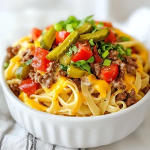 Loaded Cheeseburger Alfredo Creamy and Hearty Dish