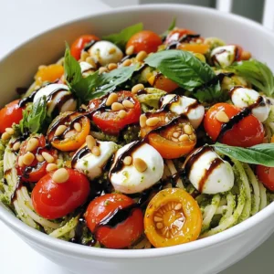Minute Caprese Pesto Pasta Quick and Simple Dish