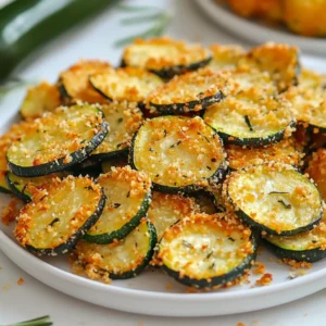 - 2 medium zucchinis - ¾ cup grated Parmesan cheese - 1 cup breadcrumbs - 1 teaspoon garlic powder - 1 teaspoon onion powder - ½ teaspoon paprika - Salt and pepper to taste - 2 eggs - Olive oil spray When I prepare Air Fryer Parmesan Zucchini Chips, I love choosing fresh zucchinis. Two medium zucchinis work best for this recipe. They should be firm and bright green. I slice them thinly to ensure they get crispy. Next, I grab ¾ cup of grated Parmesan cheese. This cheese adds a savory flavor. For crunch, I use 1 cup of breadcrumbs. Whole wheat breadcrumbs give a nice, hearty taste. To spice things up, I add 1 teaspoon each of garlic powder and onion powder. These spices bring out the zucchini flavor. I also sprinkle in ½ teaspoon of paprika for a hint of warmth. For seasoning, I use salt and pepper to taste. I want to enhance the flavors without overpowering them. To bind the coating, I beat 2 eggs in a bowl. This step helps the cheese and breadcrumbs stick. Lastly, I use an olive oil spray for a crispy finish. This step is key! It makes the chips golden and crunchy without adding too much fat. These simple ingredients create a delicious and healthy snack. {{ingredient_image_1}} - Preheat your air fryer to 400°F (200°C). This step is key for crispiness. - Slice the zucchinis thinly. Aim for about 1/4 inch thick. Thin slices cook better. - Mix Parmesan and breadcrumbs in a shallow bowl. This will be your crunchy coating. - Season with garlic powder, onion powder, paprika, salt, and pepper. Stir well to combine all flavors. - Beat the eggs in another bowl until smooth. This will help the coating stick. - Dip each zucchini slice first into the eggs. Let any extra egg drip off. - Coat the slice in the Parmesan-breadcrumb mixture. Press gently to make sure it sticks well. - Arrange the coated zucchini chips in a single layer in the air fryer basket. Don’t overcrowd them. - Lightly spray the tops with olive oil spray for extra crispiness. - Air fry for 10-12 minutes, flipping the chips halfway through. Look for a golden, crispy finish. To get the best crunch from your zucchini chips, olive oil spray is key. This helps the coating stick and crisp up nicely. Just a light spray on top of the chips adds flavor and texture. It’s a small step that makes a big difference. Avoid overcrowding the air fryer basket. If you pack too many chips in, they won’t cook evenly. This leads to soggy chips instead of crispy ones. Cook in batches if needed. This ensures that every chip gets enough hot air to become perfectly golden. These zucchini chips taste great with dips. Try ranch, guacamole, or salsa for a fun twist. They also work well as a side to burgers or sandwiches. Serve them warm for the best taste and texture. The best times to serve these chips are during parties or game days. They make a tasty snack that everyone loves. You can also enjoy them as a healthy treat any time! One common mistake is not preheating the air fryer. This step ensures your chips cook evenly and get crispy. Preheating takes just a few minutes but is worth it. Another mistake is skipping the coating steps. Each chip should first dip in beaten eggs and then in the Parmesan-breadcrumb mix. This process helps the coating stick and adds flavor. Don’t rush through it; take your time for the best results. Pro Tips Choose the Right Zucchini: Select firm, medium-sized zucchinis for the best texture and flavor. Avoid larger ones as they may contain more seeds and be less tender. Optimize the Coating: For an even crispier texture, consider adding a tablespoon of cornstarch to the breadcrumb mixture to enhance the crunch. Batch Cooking: If you're making a large batch, keep cooked chips warm in the oven at a low temperature while you finish air frying the rest. Experiment with Seasonings: Feel free to customize the seasoning mix with your favorite spices like Italian herbs or chili powder for a unique flavor twist. {{image_2}} You can make these zucchini chips even better with flavors. Adding herbs like basil or oregano gives a fresh taste. Just mix them into the breadcrumb mix. You can also make it spicy! Try adding a pinch of cayenne pepper. This will give your chips a nice kick. Adjust the amount based on your spice level. Switching up ingredients can lead to fun results. You can use other cheese types, like cheddar or mozzarella. Each cheese adds its own twist to the flavor. If you need a gluten-free option, try gluten-free breadcrumbs. They work just as well and keep the chips crunchy. These zucchini chips shine as a side or snack. Serve them alongside sandwiches or salads for a tasty treat. You can also add them to salads for extra crunch. They bring a lovely texture to any dish. Try pairing them with dips like ranch or marinara for an extra layer of flavor. To keep your zucchini chips fresh, store them in the fridge. Place the chips in an airtight container. This helps maintain their crunch. If you have many leftover chips, layer them with paper towels. This will absorb moisture. For best results, eat them within two days. To reheat your zucchini chips, use the air fryer. Set it to 350°F (175°C). This method helps keep them crispy. Heat for about 5 minutes. Flip them halfway for even warmth. Avoid the microwave, as it makes them soggy. You can freeze zucchini chips for later. Lay them on a baking sheet in a single layer. Freeze until solid, then transfer to a freezer bag. This way, they won't stick together. When ready to eat, thaw chips in the fridge. Reheat them in the air fryer to regain crispiness. To make your zucchini chips extra crispy, you need to remove moisture. Start by slicing the zucchinis thinly. Use a paper towel to pat them dry. This step is key to getting rid of extra water. You can also sprinkle salt on the slices and let them sit for 15 minutes. The salt will draw out more moisture. After that, rinse and dry the slices again before coating them. Yes, you can use other cheeses! Parmesan gives a nice flavor, but you can try Pecorino Romano or cheddar. If you want a milder taste, mozzarella works too. Just remember, each cheese will change the taste a bit. Experiment with what you like! If you don’t have an air fryer, don’t worry! You can bake the zucchini chips in the oven. Preheat your oven to 425°F (220°C). Line a baking sheet with parchment paper. Place the coated zucchini slices in a single layer on the sheet. Bake for 20-25 minutes. Flip them halfway through to get both sides crispy. Leftovers will last about 2-3 days in the fridge. Store them in an airtight container. To keep them fresh, try to eat them soon after cooking. If they get soggy, you can reheat them in the air fryer or oven. Just a few minutes will bring back some crispiness! Zucchini chips are a tasty snack you can easily make at home. We covered the ingredients, step-by-step instructions, and helpful tips. You learned how to achieve crispiness and avoid common mistakes. You also discovered flavor variations and storage methods. Try using different cheeses or serving options to mix things up. Making zucchini chips is fun and simple. Enjoy your crunchy snack while exploring new ways to enhance it. Your kitchen adventures with zucchini chips can start now!