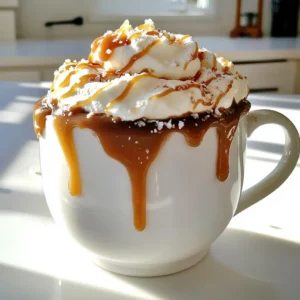 - 2 cups milk (whole or your choice) - 1/2 cup heavy cream - 1/4 cup unsweetened cocoa powder - 1/2 cup semi-sweet chocolate chips - 1/4 cup caramel sauce (plus extra for drizzling) - 1 teaspoon vanilla extract - 1/4 teaspoon sea salt (plus more for garnish) - Whipped cream (for topping) I love using whole milk for my salted caramel hot chocolate. It gives a rich, creamy taste. Heavy cream adds smoothness and makes each sip feel special. Unsweetened cocoa powder gives that deep chocolate flavor, while semi-sweet chocolate chips melt in to add sweetness. Caramel sauce is the star, bringing the sweet and salty balance we crave. Don't forget the vanilla extract! It adds a lovely aroma and warmth. Sea salt is crucial. It enhances the sweetness and ties all the flavors together. Finally, whipped cream is a must for topping. It adds a fluffy texture that feels like a warm hug. - Additional caramel sauce - Extra sea salt for garnish If you want to elevate your drink, you can drizzle more caramel sauce on top. It not only looks great but adds extra sweetness. A sprinkle of sea salt on the whipped cream makes every sip even better. The salt contrasts the sweetness and makes every flavor pop. In a medium saucepan, combine 2 cups of milk and 1/2 cup of heavy cream. Place the pan over medium heat. Stir occasionally and watch closely. You want it to steam, not boil. This step creates a rich and creamy base. Once the milk and cream are hot, whisk in 1/4 cup of unsweetened cocoa powder. Keep whisking until it is smooth. Next, add 1/2 cup of semi-sweet chocolate chips and 1/4 cup of caramel sauce. Stir continuously until they melt and mix well. This is where the magic happens, and it smells amazing too! Remove the pot from heat. Stir in 1 teaspoon of vanilla extract and 1/4 teaspoon of sea salt. This adds depth to the flavor. Taste your hot chocolate. If you want it sweeter, add more caramel sauce. Pour the hot chocolate into mugs. Top it off with whipped cream. Drizzle extra caramel sauce over the whipped cream and sprinkle with more sea salt. Enjoy your warm and cozy drink! Choosing the right type of chocolate: For the best taste, I recommend using semi-sweet chocolate chips. They melt smoothly and add rich flavor. You can also try dark chocolate for a deeper taste. If you like sweet, milk chocolate works well too. Just remember, the chocolate you choose impacts the final drink. Adjusting sweetness levels: Sweetness is key in hot chocolate. I often taste my drink before serving. If it needs more sweetness, I add a bit more caramel sauce. You can also reduce sugar by using less caramel. Balance is important, so keep tasting until you find what you love. Best types of mugs or cups to use: I enjoy using thick ceramic mugs. They keep the drink warm longer. Plus, they feel cozy in your hands. Clear glass mugs are fun too. You can see the lovely layers of chocolate and cream. Pairing with snacks or desserts: This hot chocolate pairs well with light snacks. Try it with buttery popcorn for a sweet and salty combo. Cookies, like shortbread or chocolate chip, also make a great match. You can even serve it with a slice of cake for a special treat. Enjoy exploring different pairings! {{image_2}} You can make this drink dairy-free! Simply swap regular milk and cream for almond milk or coconut milk. Both options work well and add a unique flavor. Almond milk gives a nutty taste, while coconut milk adds creaminess. Choose whichever you like best! Want to change things up? Try adding spices like cinnamon or nutmeg. A pinch of cinnamon warms the drink. Nutmeg adds a nice twist. You can also use flavored whipped cream. Vanilla or caramel whipped cream can enhance the taste. Get creative and find your favorite blend! For iced salted caramel hot chocolate, start with the same base. After you prepare it, let it cool completely. Once cool, pour it over ice. You can also mix in milk and caramel sauce for a refreshing treat. Top it with whipped cream and drizzle with caramel sauce. Enjoy your cold treat on a hot day! After enjoying your salted caramel hot chocolate, you might have some left. Store it in the fridge in a sealed container. It will stay fresh for about 2 to 3 days. When you’re ready to enjoy it again, give it a good stir. This helps mix any settled ingredients. To reheat, pour the hot chocolate into a saucepan over low heat. Stir it gently to warm it evenly. Avoid boiling, as this can change the texture. You can also use a microwave. Heat it in short bursts, stirring in between. This keeps it smooth and tasty. Can you freeze salted caramel hot chocolate? Yes, but with some notes. Freeze it in an airtight container or ice cube trays. When you want to drink it, thaw it in the fridge overnight. Then, reheat as mentioned above. Keep in mind, freezing may slightly change the texture. Yes, you can use sugar-free caramel sauce. It can help cut down on sugar. Look for brands that taste good and have a creamy texture. Sugar-free options often use sweeteners like stevia or erythritol. Just be aware that the flavor might differ from regular caramel. If you love the taste, go ahead and swap it in your recipe. To make your hot chocolate thicker, try these tips: - Use less milk and more heavy cream. - Add a bit of cornstarch mixed with cold water. - Use more chocolate chips. This boosts the chocolate flavor and thickness. - Heat your hot chocolate longer to help it reduce and thicken. Experiment with these methods to find your perfect texture. If you need a substitute for heavy cream, consider these options: - Coconut cream adds a rich flavor. - Whole milk with a little butter can work too. - Use evaporated milk for a lighter choice. - Almond milk mixed with a bit of oil can help mimic the richness. Each option changes the taste, so choose what fits your needs best. This blog post covered the key ingredients for a delicious salted caramel hot chocolate. You learned about the main components and optional garnishes to elevate your drink. We explored step-by-step instructions for perfecting the recipe and shared helpful tips for enhancing flavor and presentation. Variations included dairy-free options, flavor additions, and making it iced. Remember, storing and reheating your drink properly will keep it tasty. Enjoy creating your personalized cup of comfort!