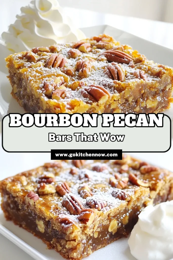 Indulge your sweet tooth with these irresistible Bourbon Pecan Gooey Bars! With a buttery crust and a rich, gooey filling packed with pecans, these bars are perfect for any occasion. Follow our simple steps to create a deliciously decadent treat that will impress your friends and family. Click through for the full recipe and make your day a little sweeter! #BourbonPecanBars #DessertRecipes #BakingInspiration #SweetTreats