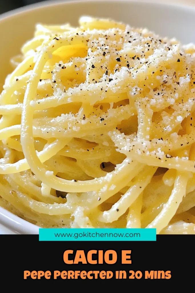 Discover the joy of making an Authentic Italian pasta dish with this easy Cacio e Pepe recipe! With simple Cacio e Pepe ingredients like spaghetti, Pecorino Romano, and freshly ground black pepper, you can whip up a creamy and delicious Spaghetti Cacio e Pepe in just 20 minutes. Perfect for any pasta lover, this recipe is sure to impress. Save this Easy Cacio e Pepe for your next meal! #CacioePepe #ItalianPasta #PastaRecipe #EasyDinnerIdeas