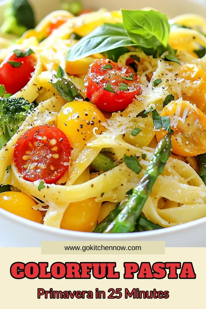 Discover the joy of cooking with this vibrant vegetable pasta primavera! This easy vegetable pasta recipe is perfect for a quick weeknight dinner. Packed with fresh ingredients like zucchini, cherry tomatoes, and asparagus, it's a healthy spaghetti dish that will amaze your taste buds. The one-pan pasta primavera is colorful and simple, making it a family favorite. Try it today and elevate your dinner routine! #VegetablePastaPrimavera #HealthyRecipes #OnePanPasta #EasyDinners