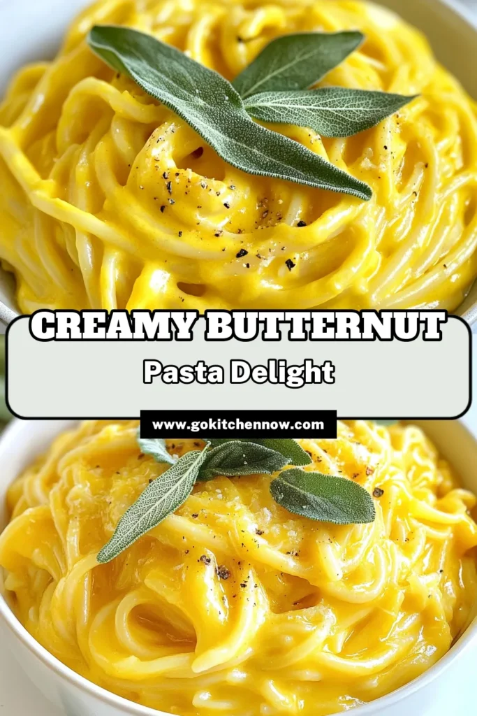 Discover the ultimate butternut squash pasta sauce that's creamy, flavorful, and completely dairy-free! This delicious creamy pasta sauce recipe is perfect for a cozy vegetarian dinner. Learn how to create a roasted butternut squash recipe that will become a family favorite. Serve it with your favorite pasta and enjoy the rich flavors. Save this recipe for your next meal! #ButternutSquashPastaSauce #DairyFreePastaSauce #VegetarianPastaSauce #CreamyPastaSauce