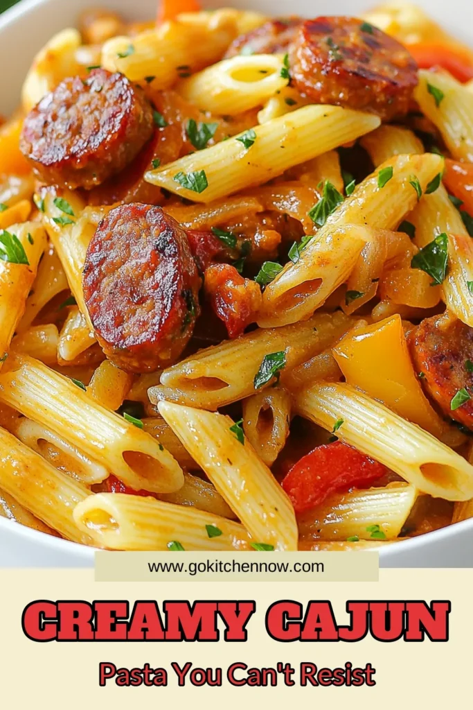 Discover the ultimate Cajun sausage pasta recipe, perfect for a busy weeknight dinner! This creamy pasta dish featuring penne pasta with sausage is bursting with flavor from a rich Cajun cream sauce. In just 30 minutes, you can whip up this easy and satisfying meal that the whole family will love. Don't miss out—try it tonight! Save this recipe for your next dinner inspiration! #CajunSausagePasta #CreamyPastaDishes #EasyDinnerRecipes #PastaWithSausage