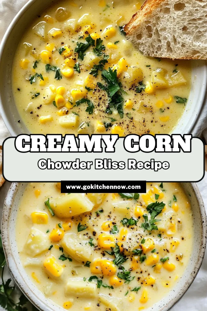 Delight in our Fresh Summer Corn Chowder recipe that's perfect for warm days! This creamy corn chowder combines fresh corn, potatoes, and aromatic spices for a refreshing summer corn soup everyone will love. It’s an easy corn chowder that’s not only delicious but also a great vegetable chowder recipe to enjoy. Get ready to elevate your summer meals! Save this recipe and try it today! #FreshCornChowder #SummerCornSoup #EasyCornChowder #VegetableChowderRecipe