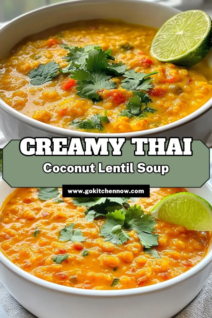 Discover the incredible flavors of Thai coconut soup with this easy red lentil soup recipe! Packed with nutrient-rich ingredients like coconut milk and spinach, this vegan Thai soup is perfect for any meal. In just 40 minutes, you can create a healthy lentil recipe that delivers comfort and nourishment. Don't miss out on this delicious coconut milk lentil soup! Save this recipe for your next cozy night in. #ThaiCoconutSoup #RedLentilSoup #VeganThaiSoup #HealthyLentilRecipes