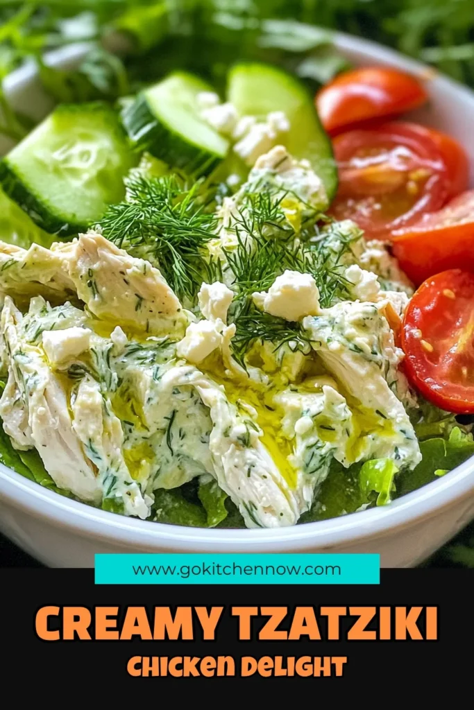 Discover a delightful Tzatziki chicken salad recipe that's not only easy to make but packed with flavor! This healthy chicken salad combines tender shredded chicken with a creamy Greek yogurt dressing, fresh cucumbers, and juicy cherry tomatoes. Perfect for summer meals or meal prep, this Mediterranean chicken salad is sure to impress. Try this easy tzatziki recipe today and elevate your salads! Save it for later! #TzatzikiChickenSalad #HealthyRecipes #MediterraneanFood #GreekYogurtSalad