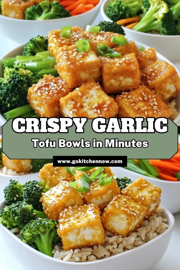 Indulge in the deliciousness of Minute Crispy Garlic Tofu Bowls! This quick and easy recipe features crispy tofu coated in garlic goodness, served over nutritious brown rice or quinoa with vibrant veggies. Perfect for a healthy meal that’s ready in just 25 minutes! Discover how to create this delightful dish that will please everyone at the table. Don’t wait, click through to explore the full recipe today! #CrispyTofu #HealthyRecipes #TofuBowls #QuickMeals