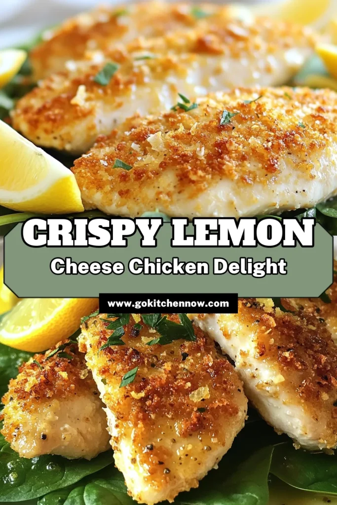 Indulge in the deliciousness of Lemon Pecorino Chicken with this crispy lemon chicken recipe. The perfect blend of savory pecorino and zesty lemon creates a mouthwatering baked pecorino chicken that's easy to make at home. Elevate your weeknight meals with this homemade chicken breading that gives the chicken a crunchy texture. Don't miss out—try this recipe today! #LemonPecorinoChicken #CrispyChicken #BakedPecorino #ChickenWithLemonZest