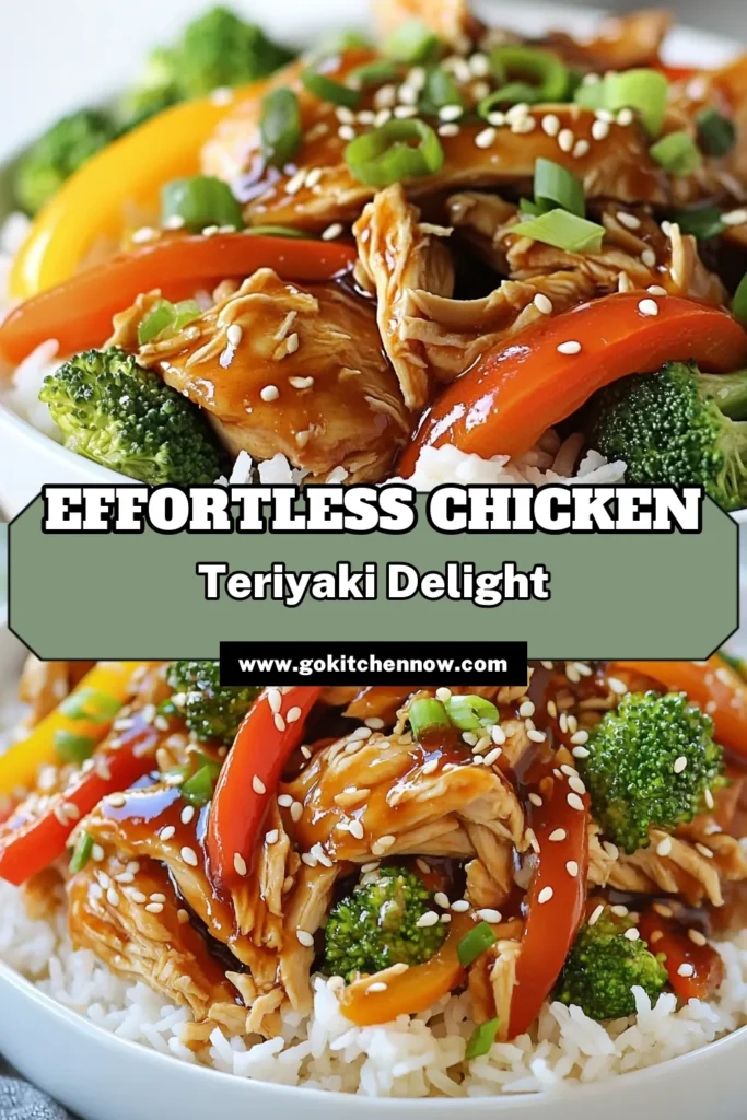 Discover the ultimate convenience with this easy teriyaki chicken recipe! Our Dump-and-Go Crockpot Chicken Teriyaki features tender chicken thighs simmered in a rich teriyaki sauce alongside vibrant vegetables. Perfect for busy days, this slow cooker chicken recipe requires minimal prep and delivers maximum flavor. Save time and enjoy delicious meals! Try it now and elevate your dinner routine. #CrockpotChickenTeriyaki #SlowCookerRecipes #EasyTeriyakiChicken #DumpAndGoMeals