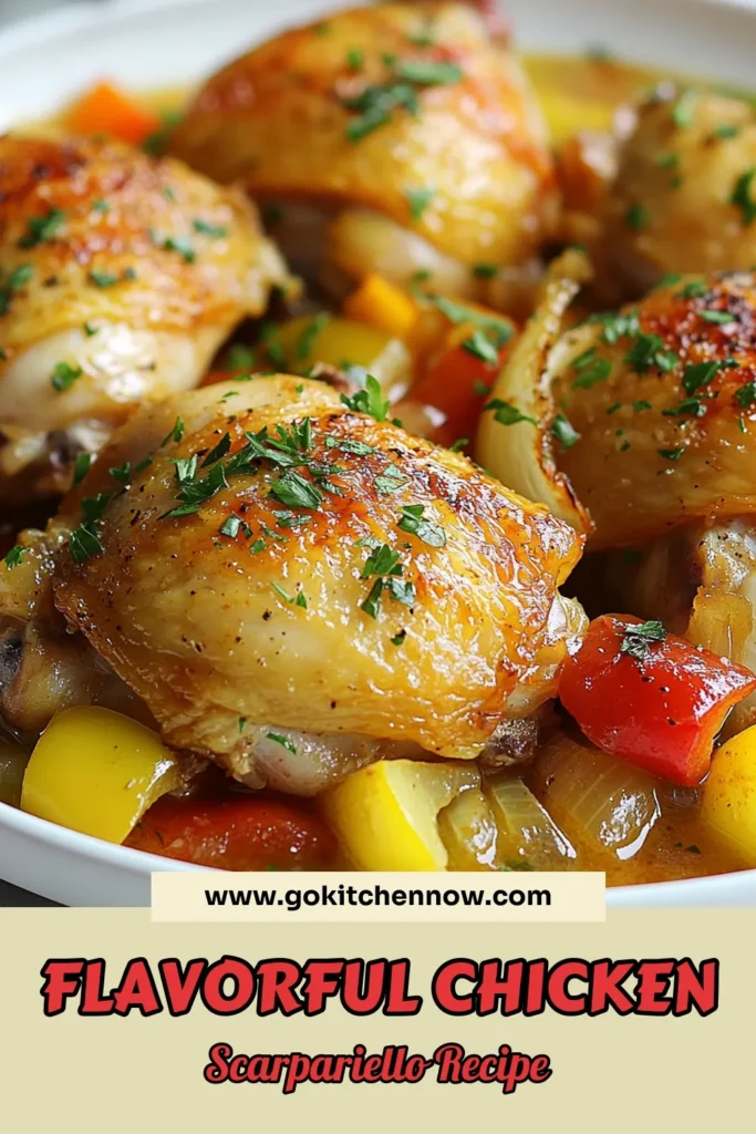 Discover the mouthwatering Chicken Scarpariello recipe that combines juicy chicken thighs with peppers for a delightful Italian chicken dish. This easy one-pan chicken dinner is perfect for any night of the week, featuring aromatic vegetables and essential flavors. Ready in just one hour, it’s a must-try for busy cooks. Save this recipe for a delicious, soul-satisfying meal your family will love! #ChickenScarpariello #ItalianRecipes #OnePanDinner #EasyChickenDinner