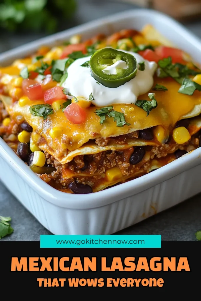 Discover the ultimate Mexican lasagna recipe that combines layers of flavor with corn tortillas, beef, and black beans. This easy Mexican comfort food brings together a deliciously cheesy layered taco casserole perfect for any dinner night. Just follow our simple steps to create this hearty beef and black bean casserole that will wow your family. Pin it now and bring a fiesta to your table! #MexicanLasagna #CornTortillaLasagna #EasyDinner #ComfortFood