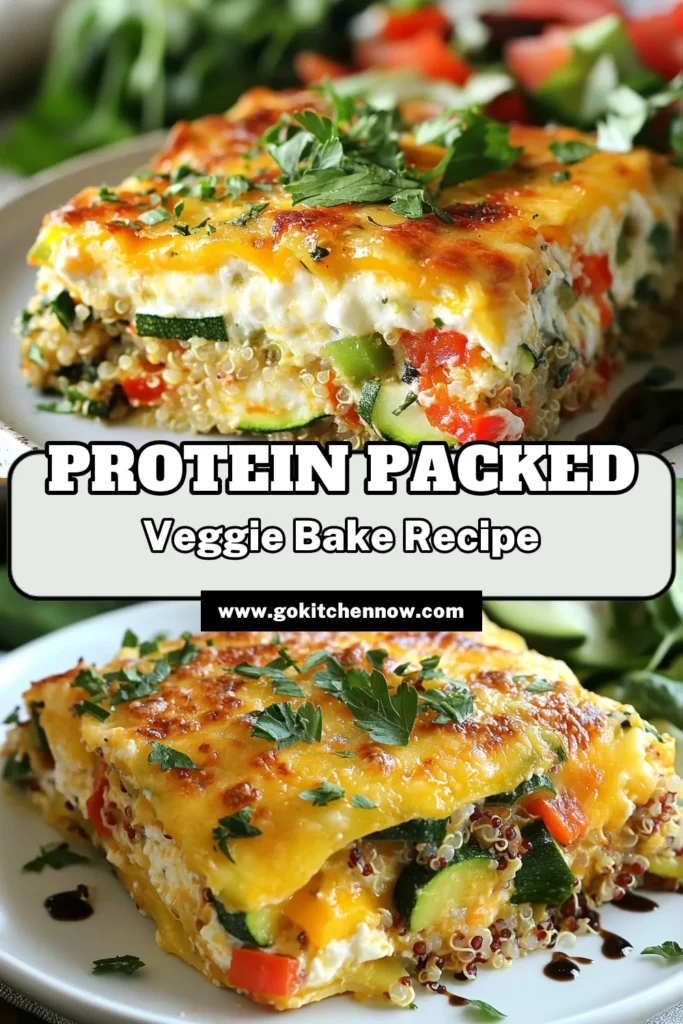 Discover the perfect High Protein Veggie Bake with this Cottage Cheese Quinoa Recipe! This Healthy Vegetarian Casserole combines cottage cheese, quinoa, spinach, and zucchini for a delicious low-fat cheese bake that’s easy to prepare. Ideal for meal prep or a family dinner, this Spinach and Zucchini Bake is packed with flavor and nutrients. Click to save this nutritious recipe and enjoy a guilt-free meal tonight! #HealthyRecipes #VeggieBake #CottageCheese #LowFatCooking