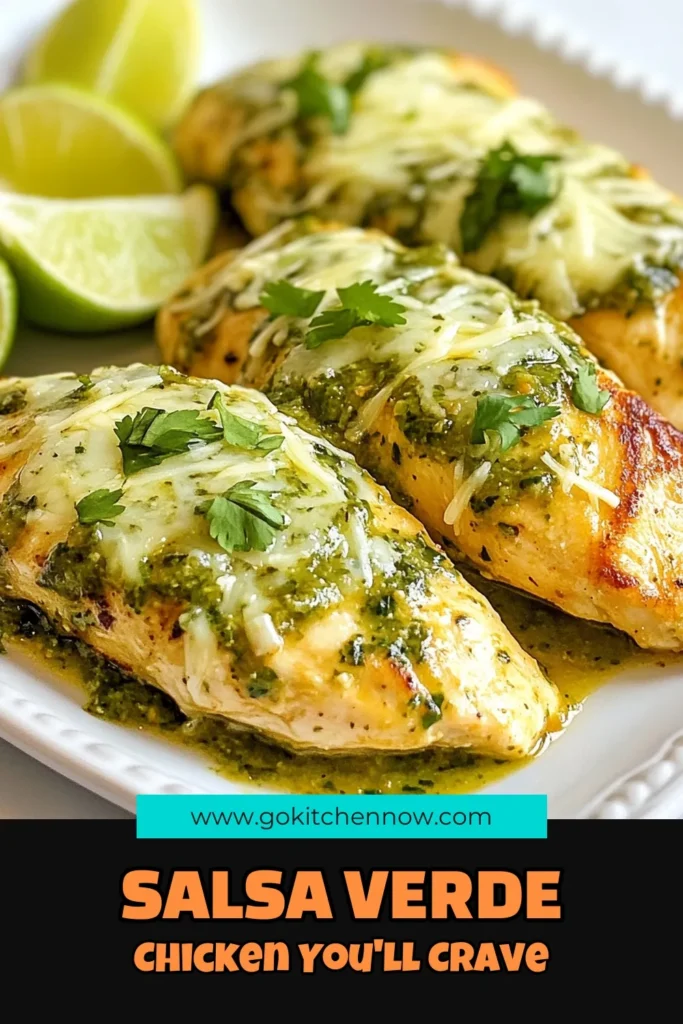 Discover the ultimate Salsa Verde Chicken Recipe featuring juicy chicken breasts topped with creamy Pepper Jack Cheese. This Easy Chicken Dinner is perfect for busy weeknights and delivers a delightful kick. Bake until cheesy and golden for a flavorful meal your family will love. Don’t miss out on this Baked Salsa Verde Chicken that’s a must-try spicy chicken breast recipe! Pin it now and enjoy a delicious dinner tonight! #SalsaVerde #EasyChickenDinner #PepperJackCheese #SpicyChickenBreast