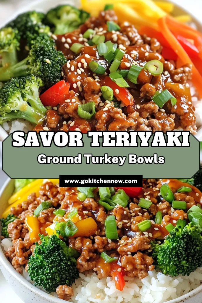 Looking for a delicious and healthy weeknight meal? Try this teriyaki ground turkey recipe that's perfect for a quick teriyaki dinner! Enjoy an easy Asian-inspired bowl meal with ground turkey meal prep that’s full of flavor and nutrients. With tender veggies and a savory sauce, this healthy turkey bowl recipe will become a family favorite. Save this recipe and enjoy it anytime! #TeriyakiGroundTurkey #HealthyTurkeyBowl #QuickDinner #MealPrep