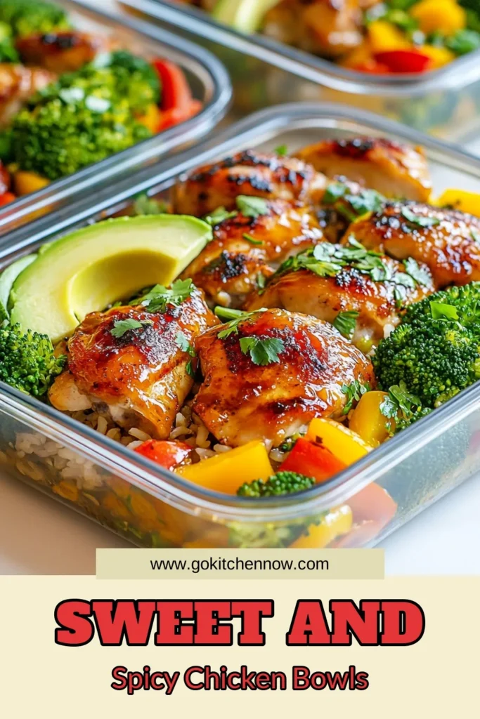 Discover the ultimate spicy honey chicken meal prep with this easy hot honey chicken recipe! Perfect for busy weeks, these healthy chicken meal prep bowls feature delicious quinoa, vibrant veggies, and a sweet heat that’ll keep you coming back for more. Meal prep ideas don’t get better than this! Save this recipe for quick lunch ideas and add a healthy twist to your routine. Try it today! #SpicyHoneyChicken #MealPrepIdeas #HealthyRecipes #ChickenRecipes