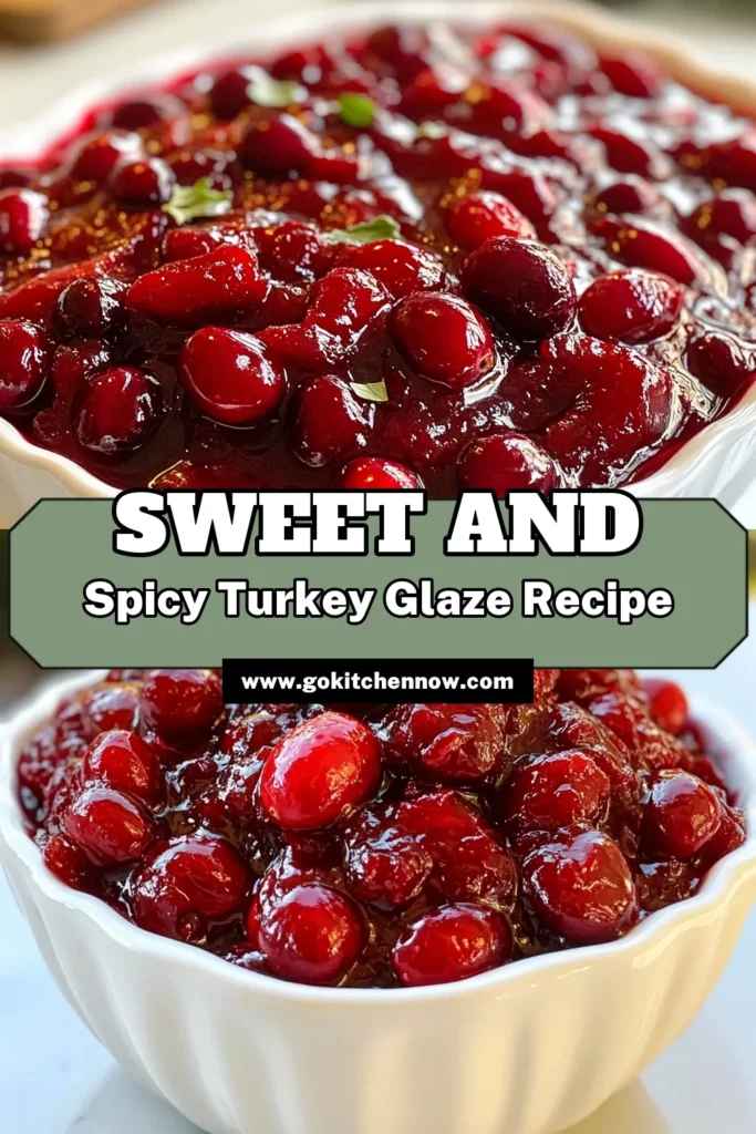 Create a mouthwatering Thanksgiving with this delightful cranberry chipotle turkey glaze recipe. This easy turkey glaze recipe combines sweet cranberries and spicy chipotle for the perfect holiday turkey accent. Impress your guests with this unique chipotle cranberry sauce that elevates your feast. Don’t miss out on this holiday turkey recipe that’s sure to be a favorite. Save the recipe now! #CranberryChipotleGlaze #TurkeyGlazeRecipe #HolidayTurkeyRecipes #ThanksgivingTurkeyGlaze