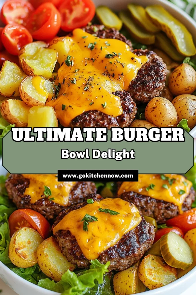 Looking for a delicious and healthy dinner option? Try this burger bowls recipe featuring perfectly roasted potatoes! This easy dinner recipe combines ground beef burger bowls with crispy, seasoned potatoes, fresh lettuce, and your favorite toppings. Perfect for a family meal or meal prep, these healthy burger bowls are sure to please everyone. Save this recipe now and enjoy gourmet flavors at home! #BurgerBowls #RoastedPotatoes #EasyDinnerRecipes #HealthyEating