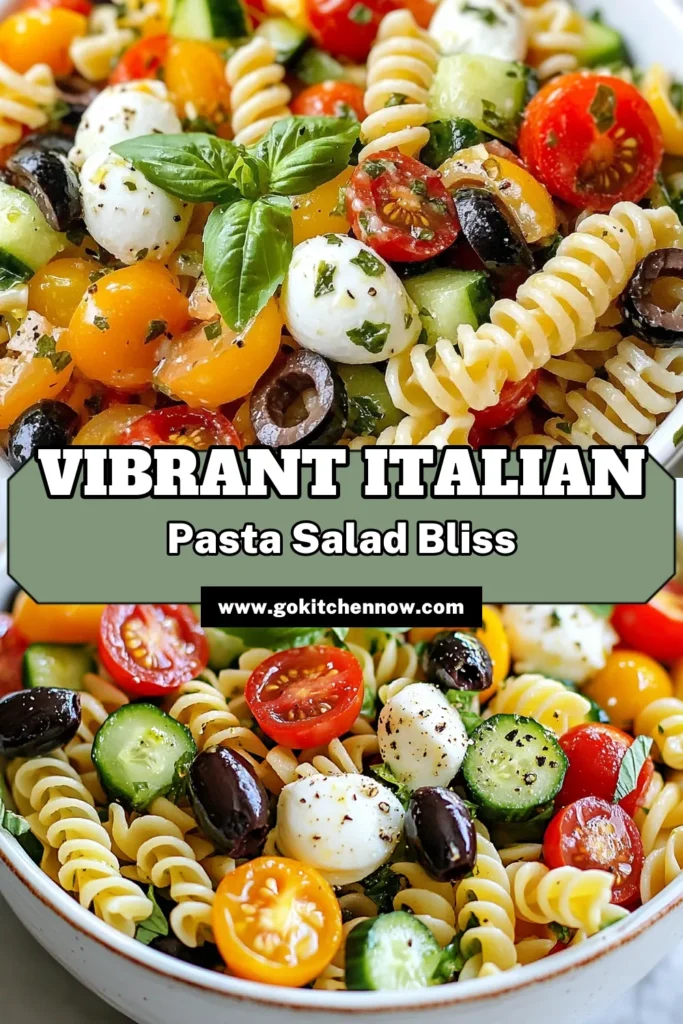 Looking for a refreshing and healthy summer dish? Try this Italian veggie pasta salad, an easy pasta salad recipe packed with fresh veggies. This Mediterranean pasta salad recipe combines rotini with cherry tomatoes, cucumbers, and mozzarella for a flavorful treat. Perfect for picnics or quick lunches, this healthy pasta salad with veggies is sure to impress. Save this recipe for your next gathering! #ItalianVeggiePastaSalad #PastaSaladRecipe #HealthyEating #MediterraneanDiet