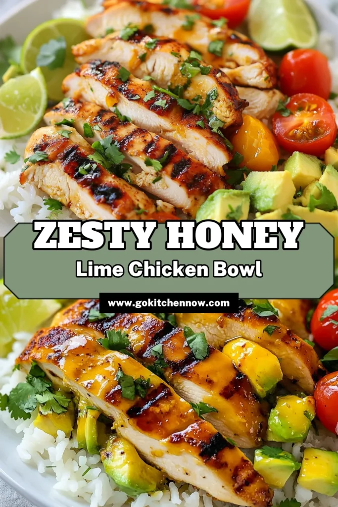 Discover the ultimate honey lime chicken recipe with this delicious avocado rice bowl! Enjoy tender grilled chicken with honey lime glaze paired with a colorful avocado rice salad. This easy chicken recipe is perfect for a quick weeknight dinner. Elevate your meals and impress your family with this flavorful dish! Click for the full recipe and don’t forget to save it for later! #HoneyLimeChicken #AvocadoRiceBowl #EasyChickenRecipes #LimeChickenAvocadoSalad