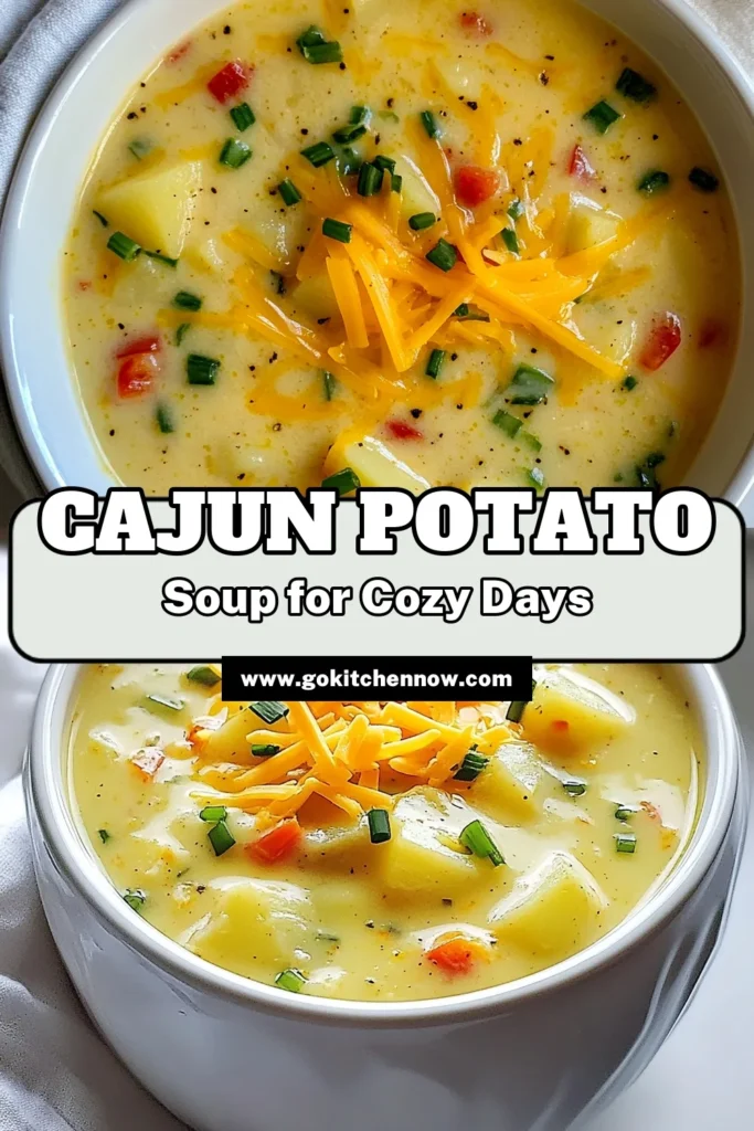 Warm up with this hearty Cajun potato soup recipe that's perfect for any season! This creamy potato soup combines flavorful spices for a comforting dish anyone will love. Whether you're looking for a homemade potato soup or a vegan Cajun soup option using coconut milk, this recipe has you covered. Enjoy comfort food soup recipes that are both delicious and satisfying. Try it today and save for later! #CajunPotatoSoup #ComfortFood #VeganRecipes #SoupLovers