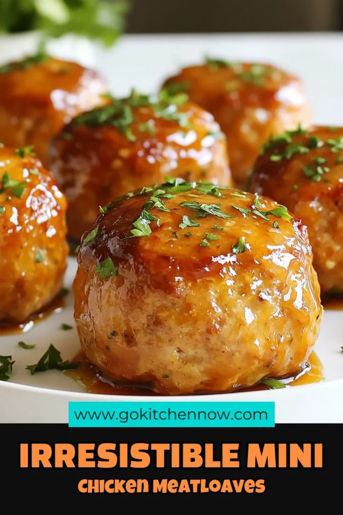 Discover how to make delicious mini glazed chicken meatloaves with this easy chicken meatloaf recipe! Perfect for a quick weeknight dinner, these mini meatloaves with glaze are not only tasty but also healthy, using ground chicken. With just a few simple ingredients, you'll have a crowd-pleaser in no time. Try this healthy chicken meatloaf recipe today and enjoy a flavorful twist on a classic! Save this recipe for later! #MiniGlazedChickenMeatloaves #HealthyChickenMeatloaf #EasyChickenMeatloaf #MiniMeatloafWithGlaze