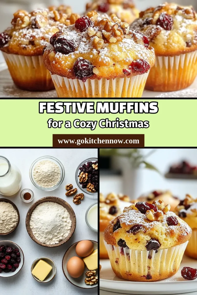 Get into the holiday spirit with this easy Christmas muffins recipe featuring Nigella's delightful muffins! These festive muffin recipes are perfect for your holiday baking ideas, combining cranberries, walnuts, and dark chocolate for a scrumptious treat. Ready in just 35 minutes, they make a wonderful addition to any festive gathering. Bake and enjoy these cranberry walnut muffins today! Save this recipe for your holiday baking! #ChristmasMuffins #NigellaMuffins #HolidayBaking #FestiveRecipes