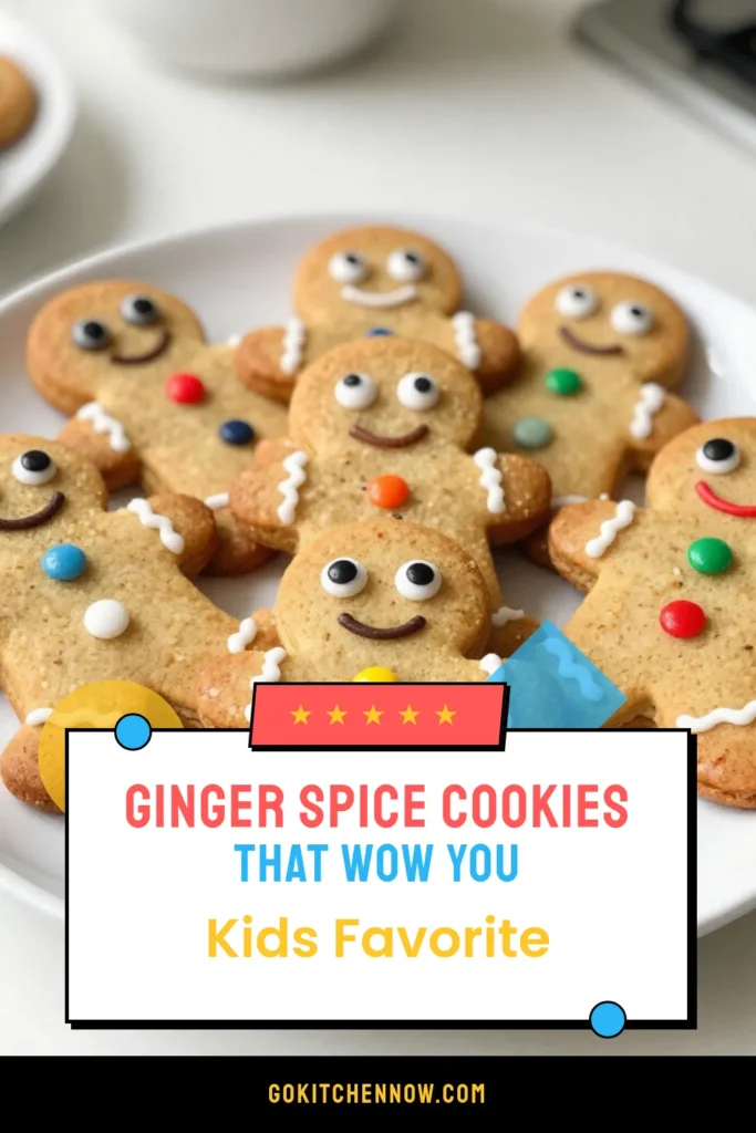 Bake delightful Ginger Spice Cookies with this easy gingerbread cookie recipe, perfect for the holiday season! These homemade ginger cookies are fun to decorate with royal icing and colorful sprinkles, making for festive cookie ideas that will impress your guests. Enjoy the warmth of ginger and cinnamon with each bite. Get creative and make your own holiday cookie decorations! Try this recipe today and elevate your festive baking! #GingerbreadCookies #HolidayBaking #FestiveTreats #CookieDecorating