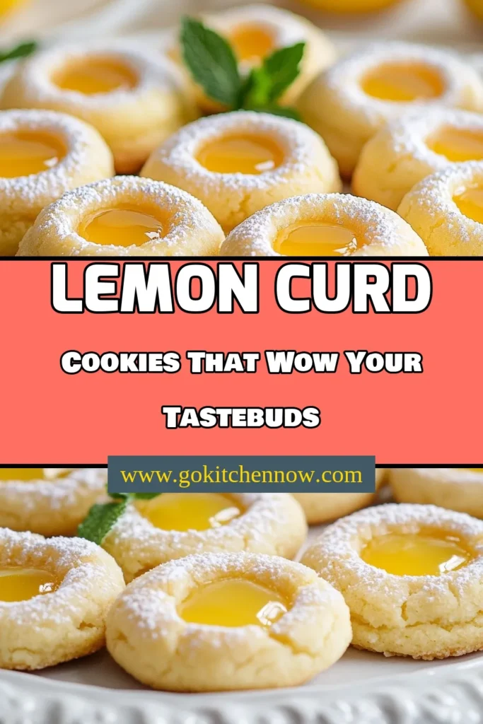 Indulge in these delightful Lemon Curd Thumbprint Cookies! This easy thumbprint cookies recipe features buttery cookies filled with zesty homemade lemon curd, perfect for any lemon dessert lovers. With a prep time of just 20 minutes, you can enjoy these homemade lemon curd cookies any day! Click and save this recipe for a burst of citrus goodness that will impress your family and friends. #LemonDessertRecipes #ThumbprintCookies #HomemadeLemonCurdCookies #EasyLemonThumbprintCookies