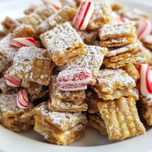 Peppermint Bark Puppy Chow Irresistible Holiday Treat